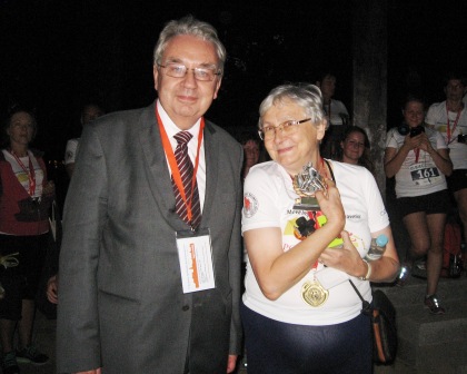 Monika with prof. Kucharz and her prize