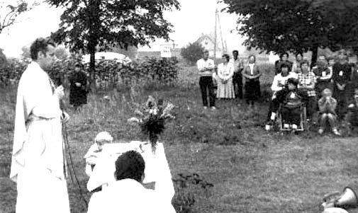 Msza w. polowa w Morawinie - '1985